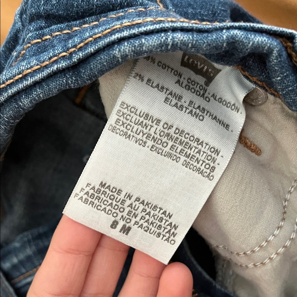 Levi's Dark Blue Straight Leg Jeans - Picture 4 of 4